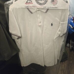 Polo Short-Sleeve Cotton Mesh Polo Shirt - White